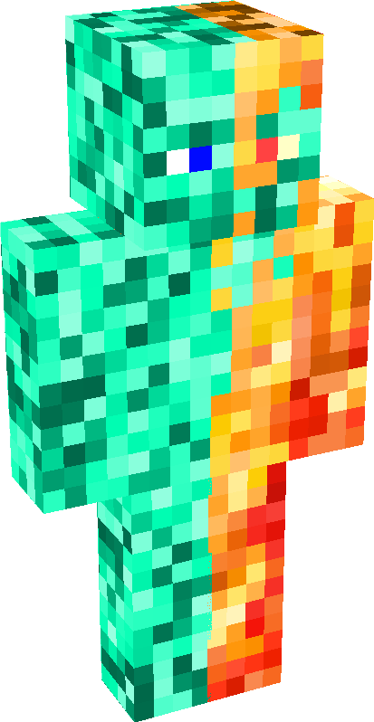 Lava herobrine with armor Minecraft Skin