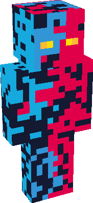 red and blue, Minecraft Skin