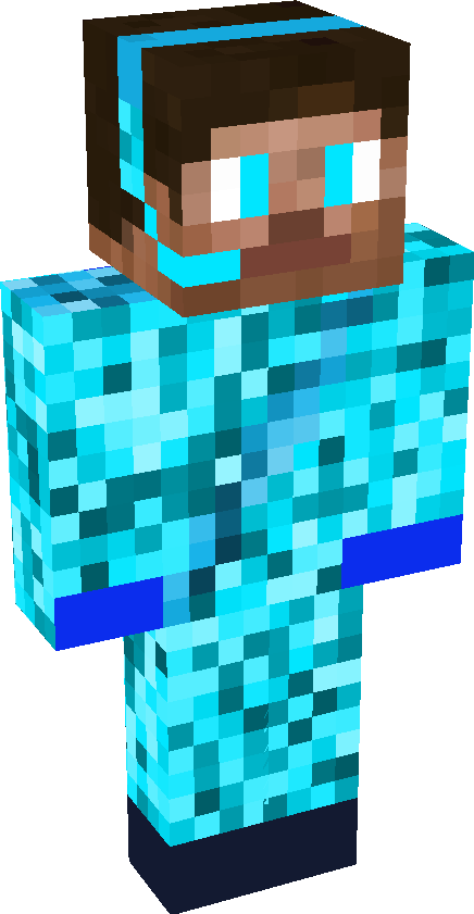 Herobrine with diamond armour Minecraft Skin