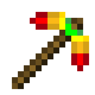 Rainbow Pickaxe Minecraft Items Tynker - roblox ban hammer minecraft items tynker