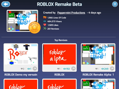 How To Check Your Remixes Tynker - roblox project alpha codes