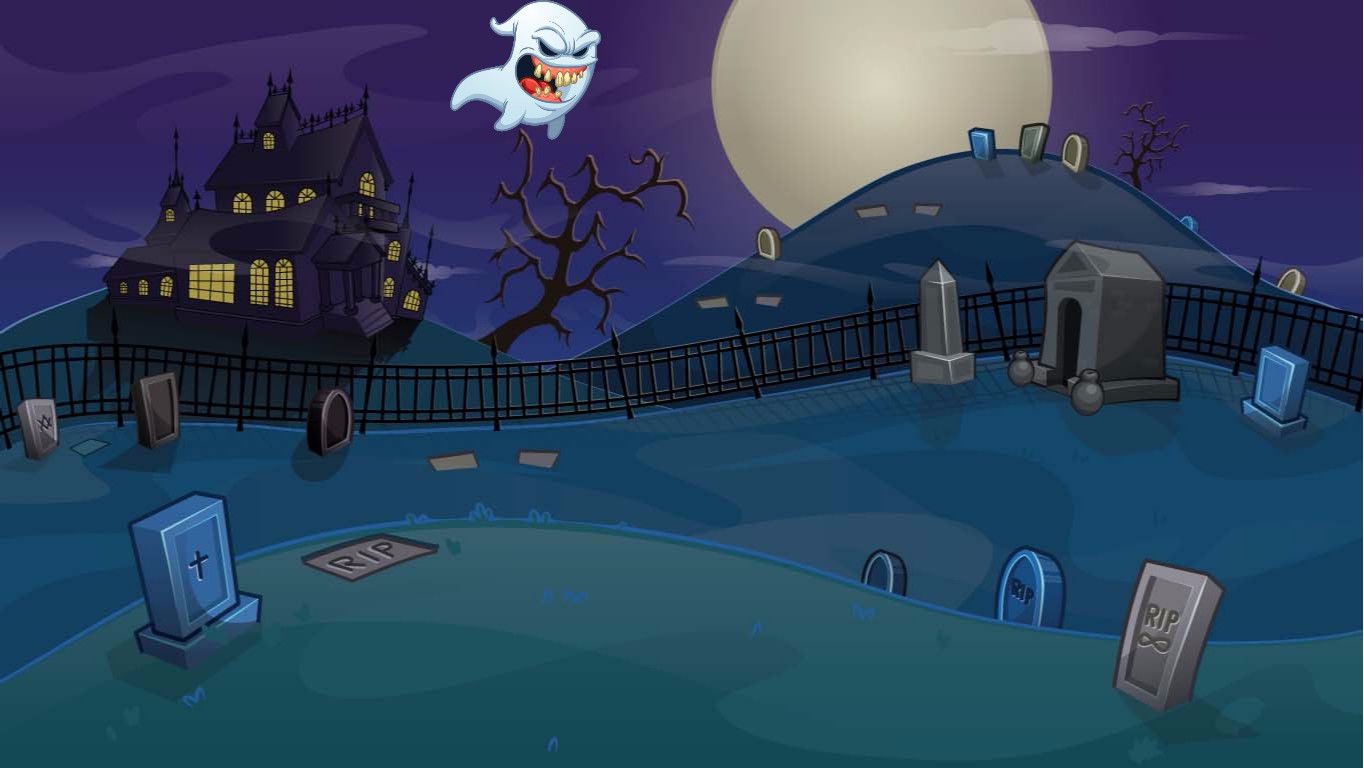 spooky graveyard