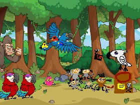 angry birds rio monkeys