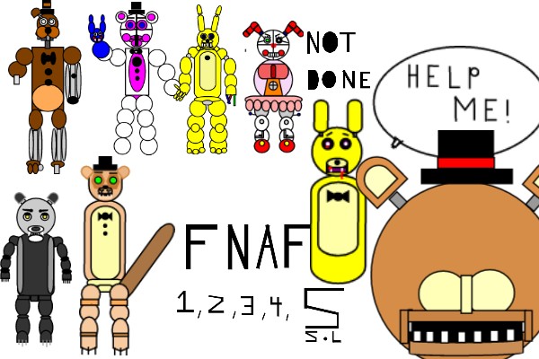 All FNAF animatronics/robots #fnaf #fyp, fnaf animatronics