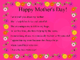 Mother's Day Mad Poem 1 | Tynker