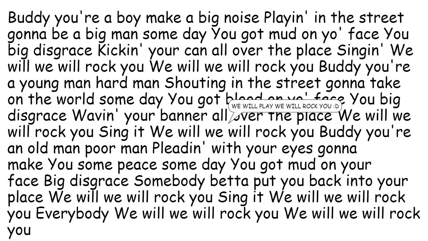 We Will Rock You Lyrics