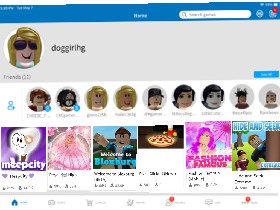 send a picture of your home screen in roblox