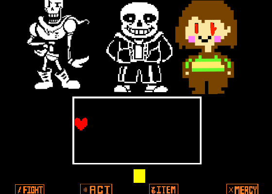 Sans Papyrus And Chara Fight With Echo Music Tynker