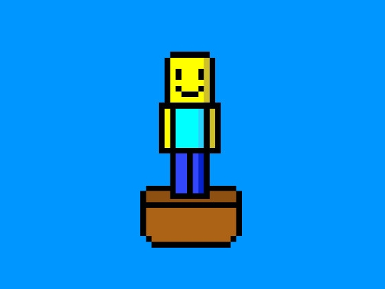 Roblox noob with logo pixel art